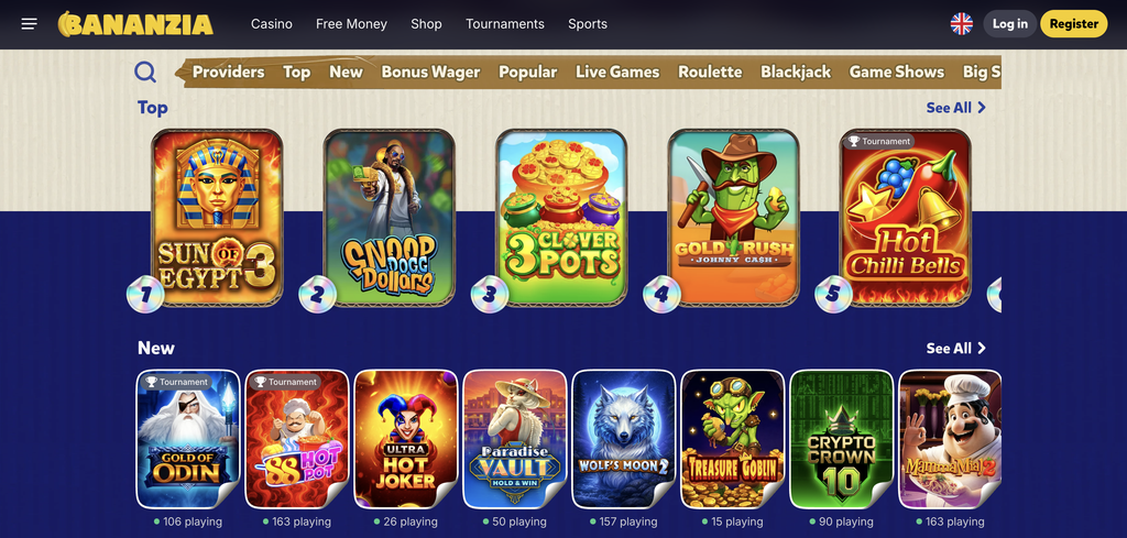Bananzia Casino Screenshot